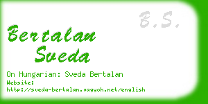 bertalan sveda business card